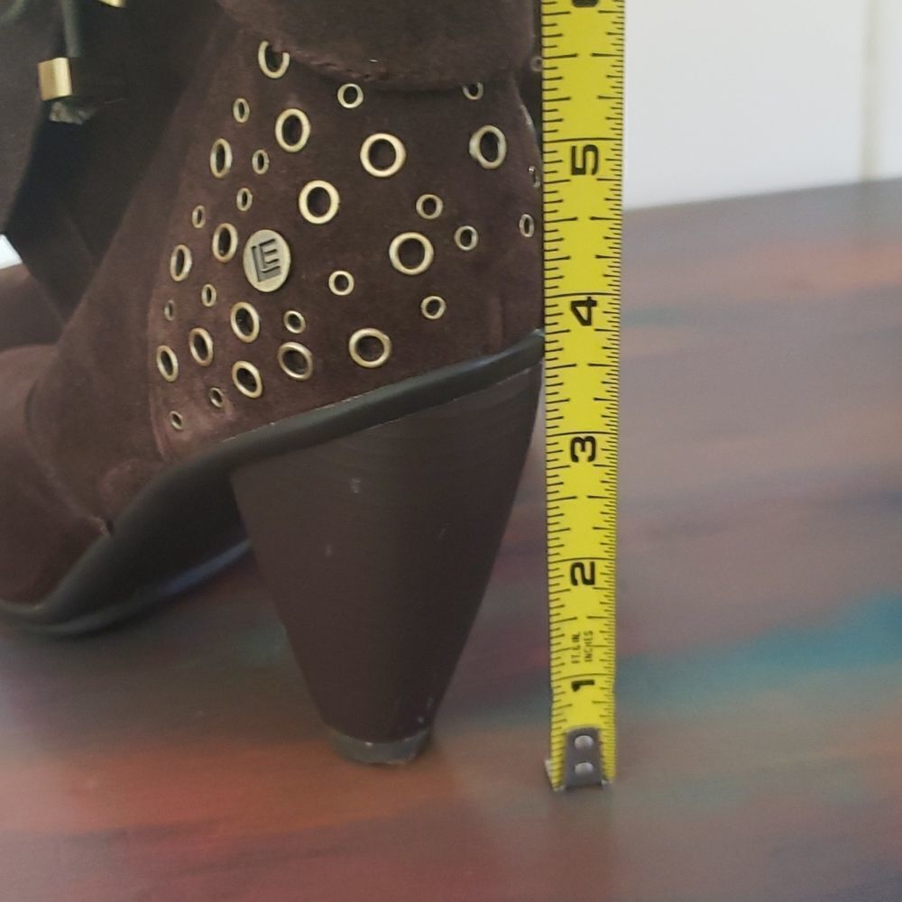 Gorgeous Libby Edelman Brown Suede Boots Sz 9M - Picture 13 of 13